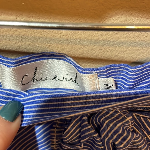 Chicwish Ruffled Hi-Lo Striped Skirt Chicwish Applause Medium - Picture 2 of 4